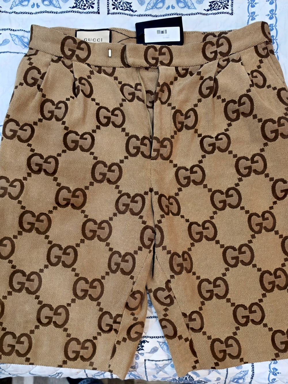 Gucci Jumbo GG Canvas Shorts - Beige/Ebony - Size 52